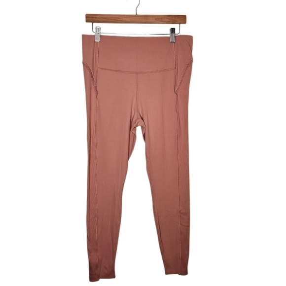 Nike Pants - 0097 Nike Dri-Fit Luxe Leggings Pink Ruffled Yoga Athletic Workout Activewear XL